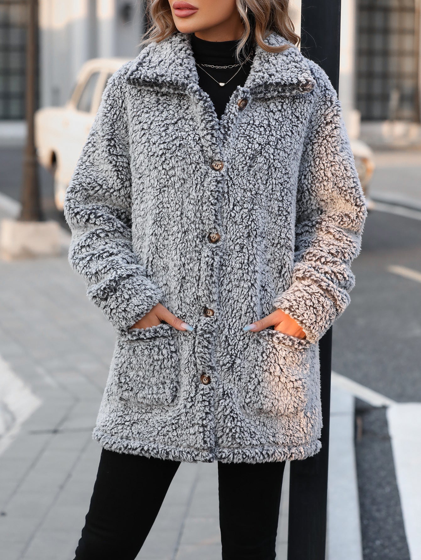 Women's Casual Loose Lapels Single-breasted Mid-length Cardigans