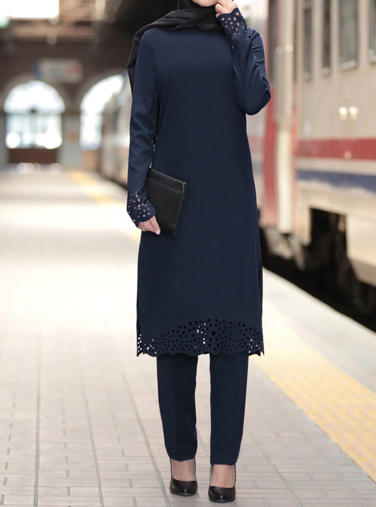 Women's Wear Robe Burning Flower Dress Two-piece Suits
