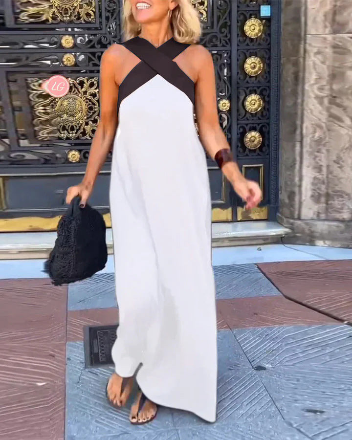 Women's Summer Long Cross Sexy Beauty Back Dresses