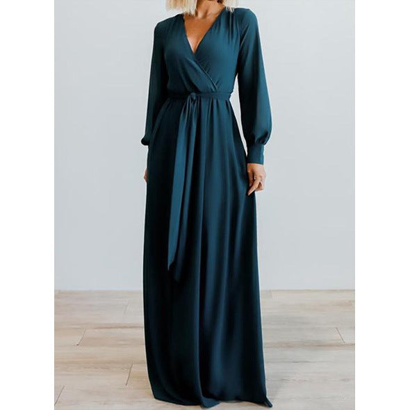 Women's Autumn Dress Long Elegant Multicolor Dresses