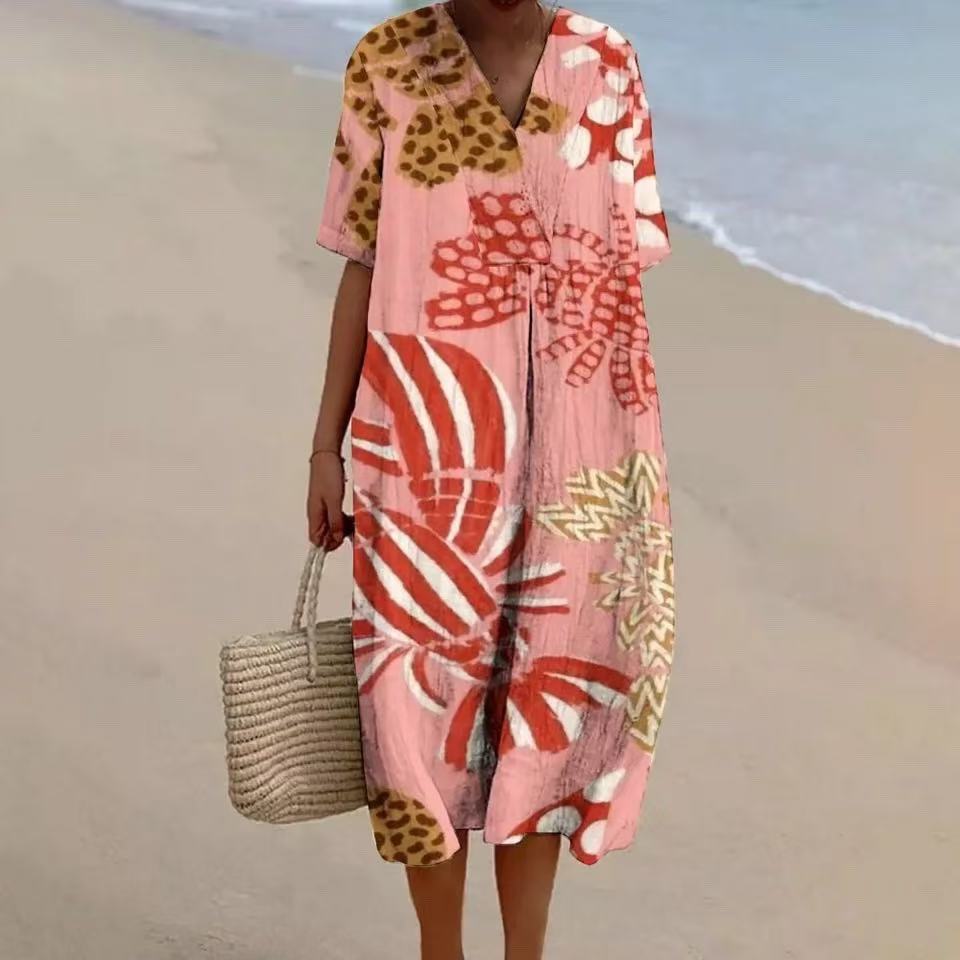 Women's Popular Comfortable Loose Printed Long Dress Dresses