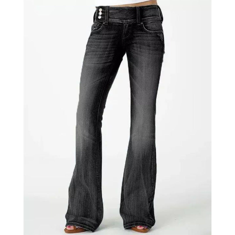 Pretty Source Retro Side Button Skinny Jeans