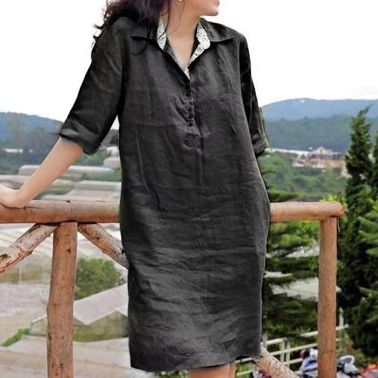 Women's Mom Design Sense Niche Loose Mid-length Dresses