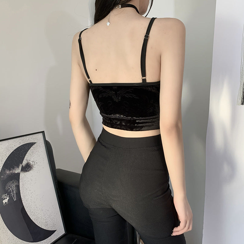 Women's Summer Sexy Cropped Tank Dark Personality Tops