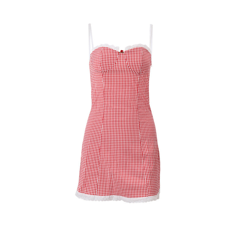 Hot Wear Summer Red Pattern Mini Dresses