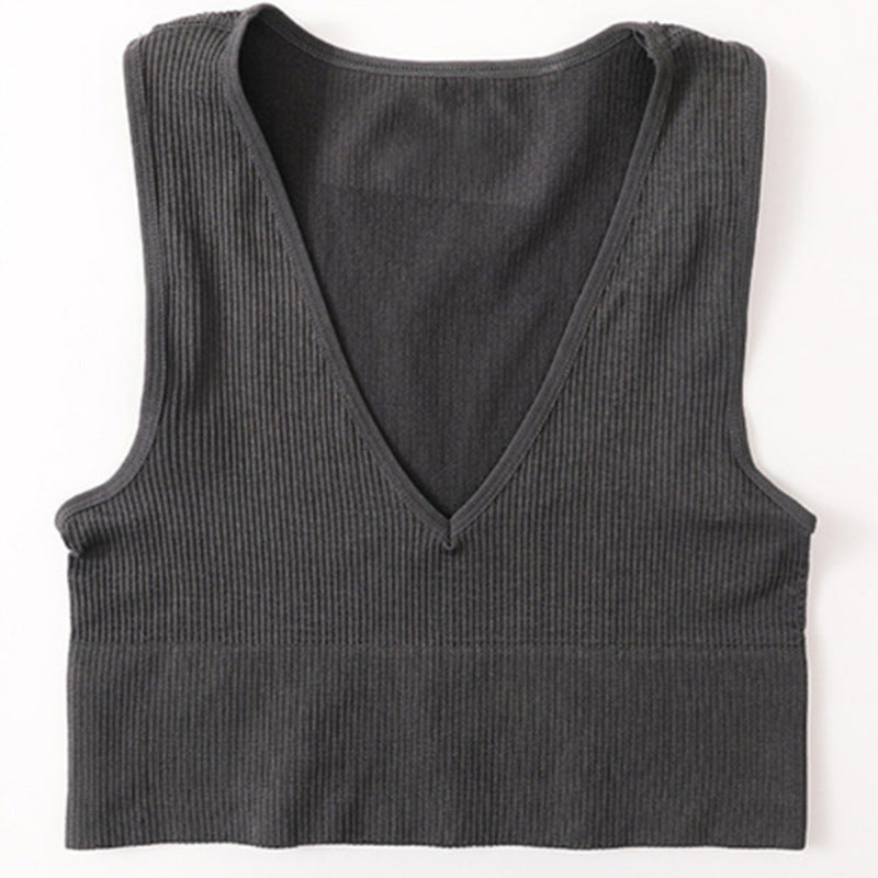 Women's Fashionable Cropped Sexy Underwear Deep Collar Cool Tops
