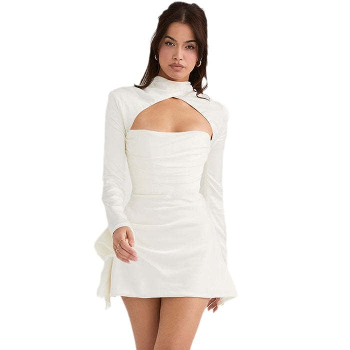 Winter Sexy With Knitted Fabric Color Classic Dress