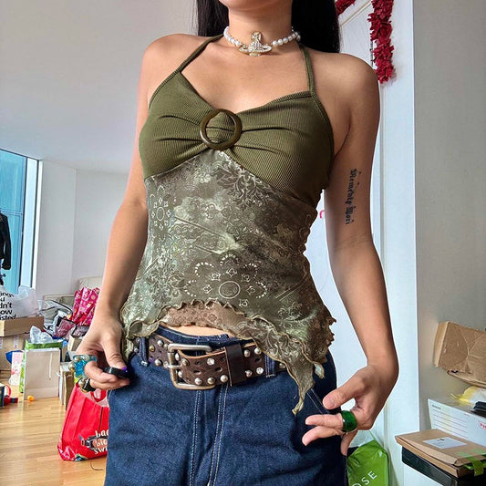 Women's American Retro Mori Style Irregular Niche Tops