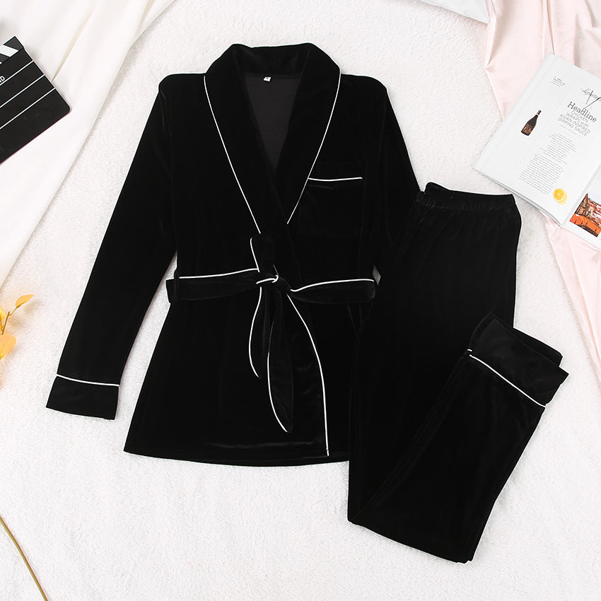 Women's Gold Veet Two-piece Fashion Casual Comfortable Suits