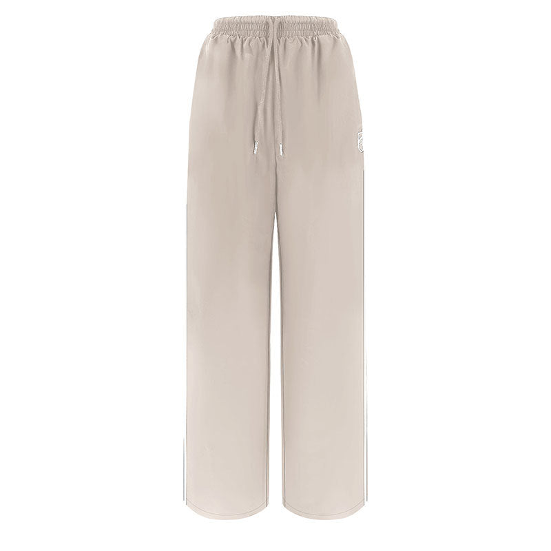 Women's Wide Leg Loose Drawstring Striped High Pants