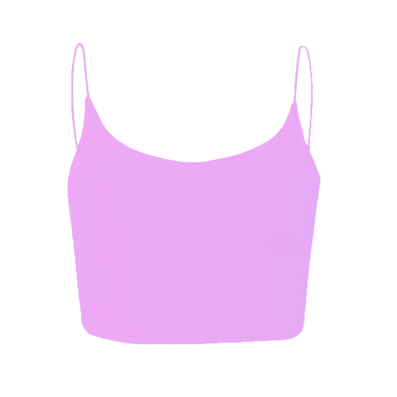Women's Summer Solid Color Sexy Spaghetti Straps Tops