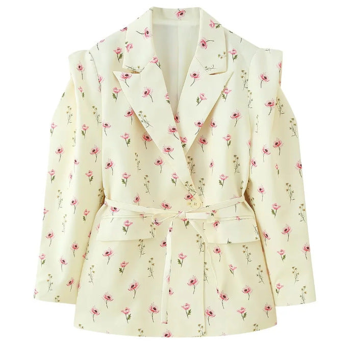 Women's Comfortable Temperament Commute Padded Shoulder Coats