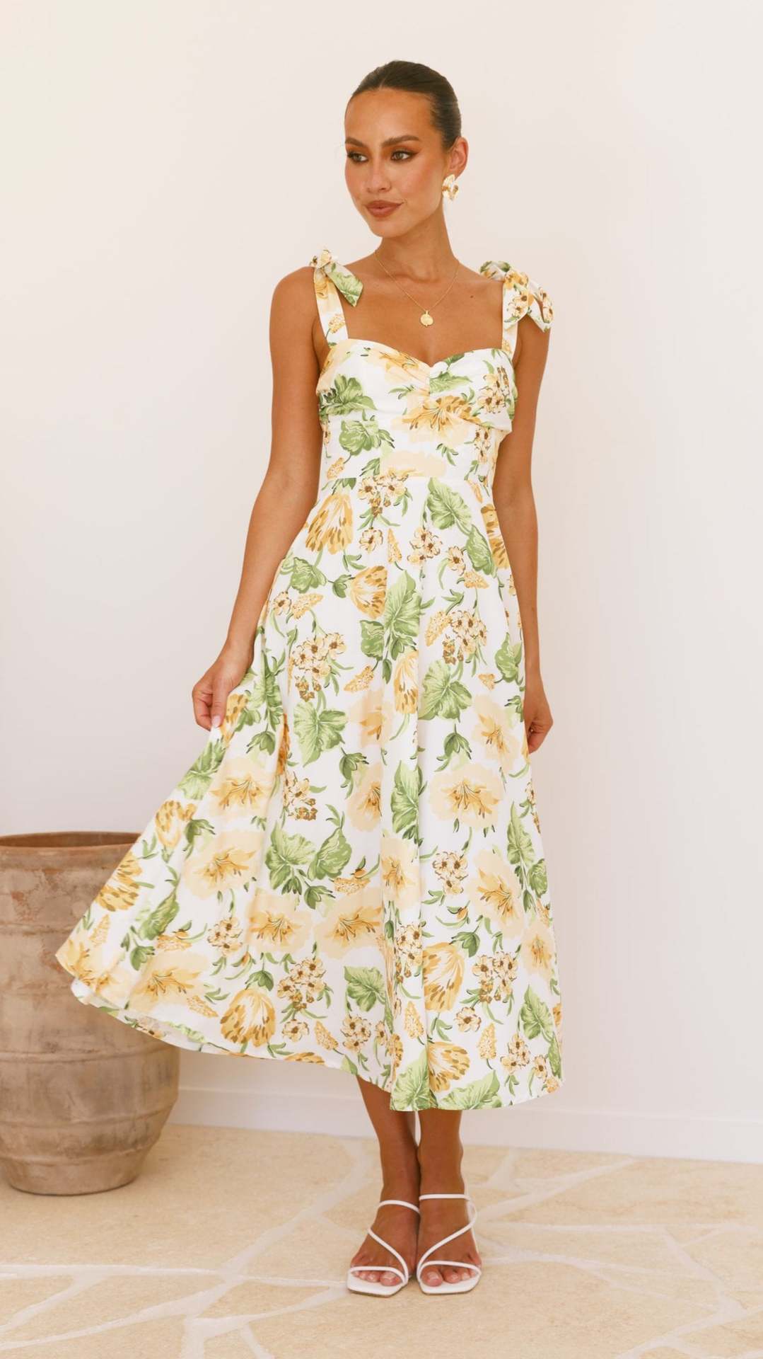 Beautiful Women's Printed Lace Up Holiday Dress