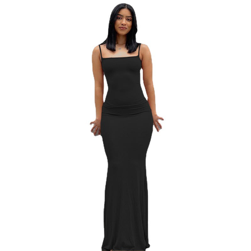 Women's Dress Casual Slim Strap Home Long Dresses