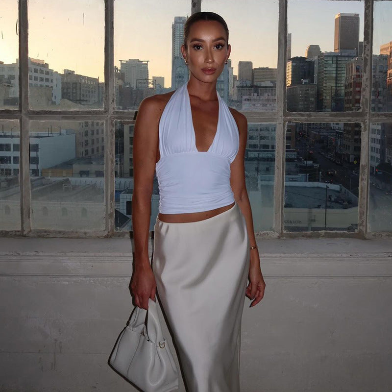 Women's Fashionable Smooth Comfortable Sling Stretch Fashion Tops