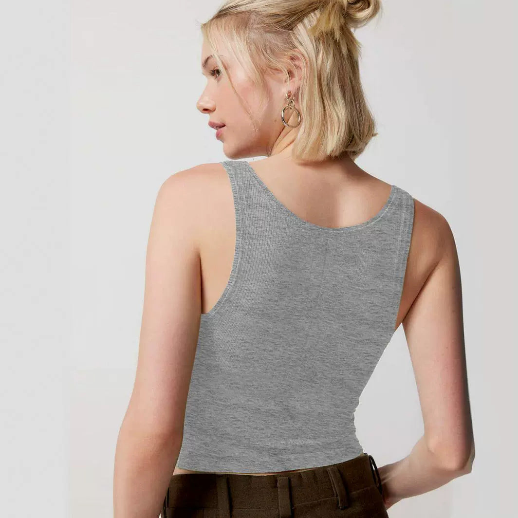 Women's Shirt Slim Fit Sling Basic Solid Vests