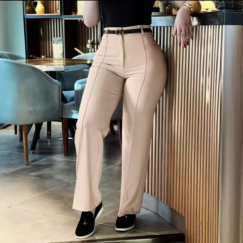 Women's Style Fresh Sweet Patchwork Trousers High Pants