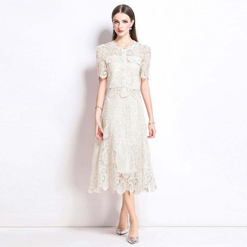 Women's Lace Dress For Graceful Fashionable Two-piece Clothing