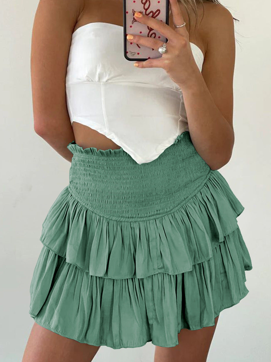 Women's Fashion Plain Summer Pleated Sexy Hot Skirts