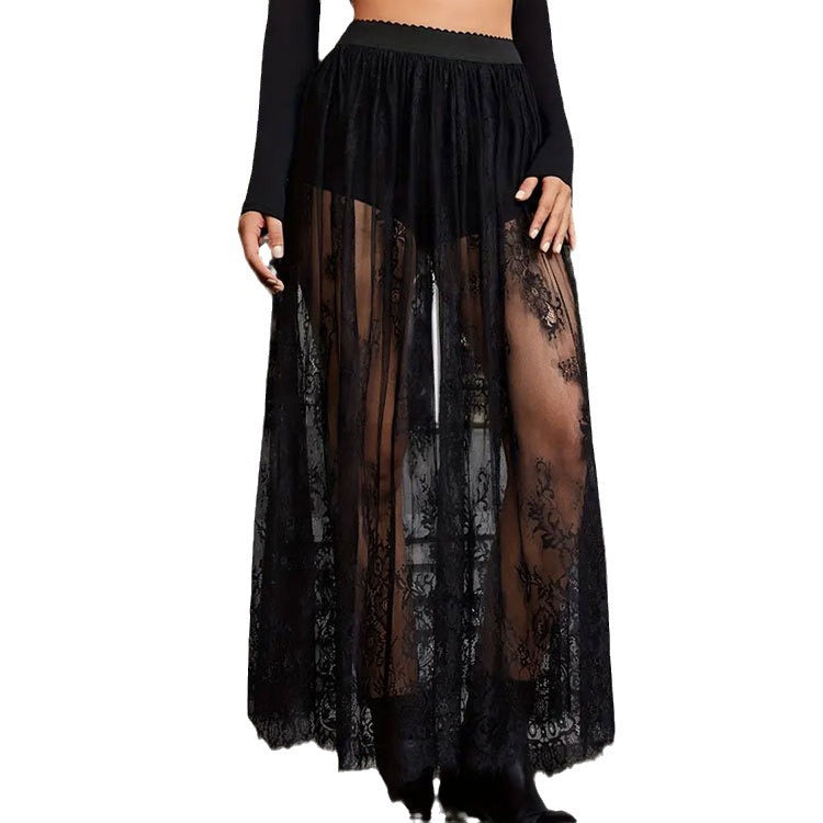 Women's Summer Dark Gothic Lace Sexy Dress Skirts