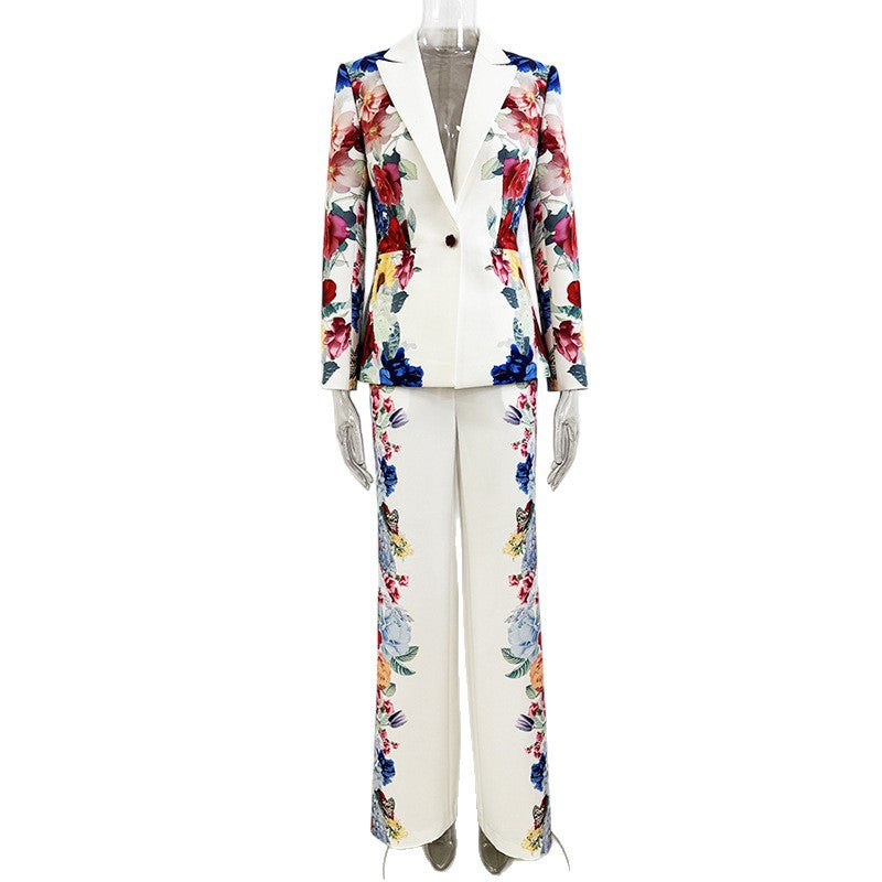 Beautiful Fashion Bright Digital Printing Two-piece Suits