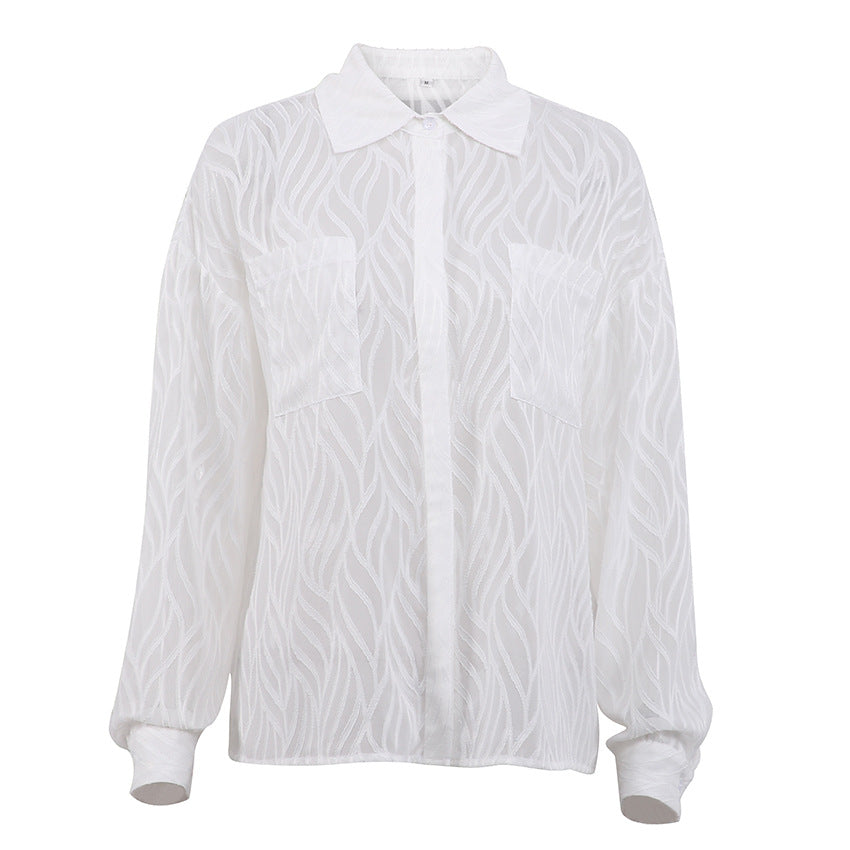 Women's French Chiffon Shirt Thin Design Niche Blouses