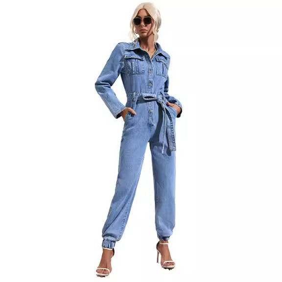 Women's Leisure Commute Slim Fit Overall Jumpsuits