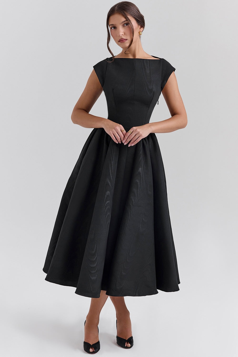 Women's Dress For French Minority Mid-length Solid Dresses