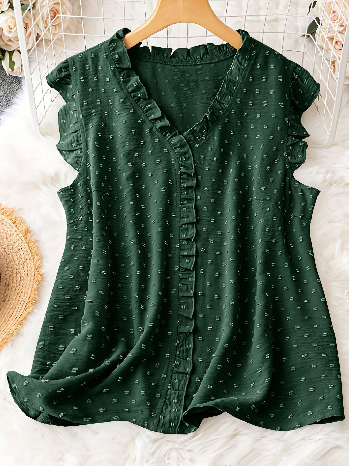 Women's Design Ruffled Loose Casual Sleeve Blouses