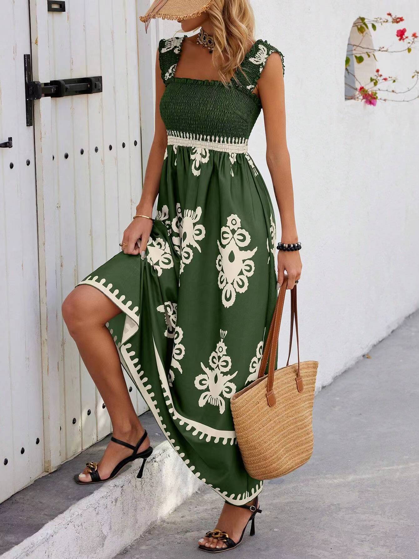 Women's Beach Dress Holiday Style Printing Dresses