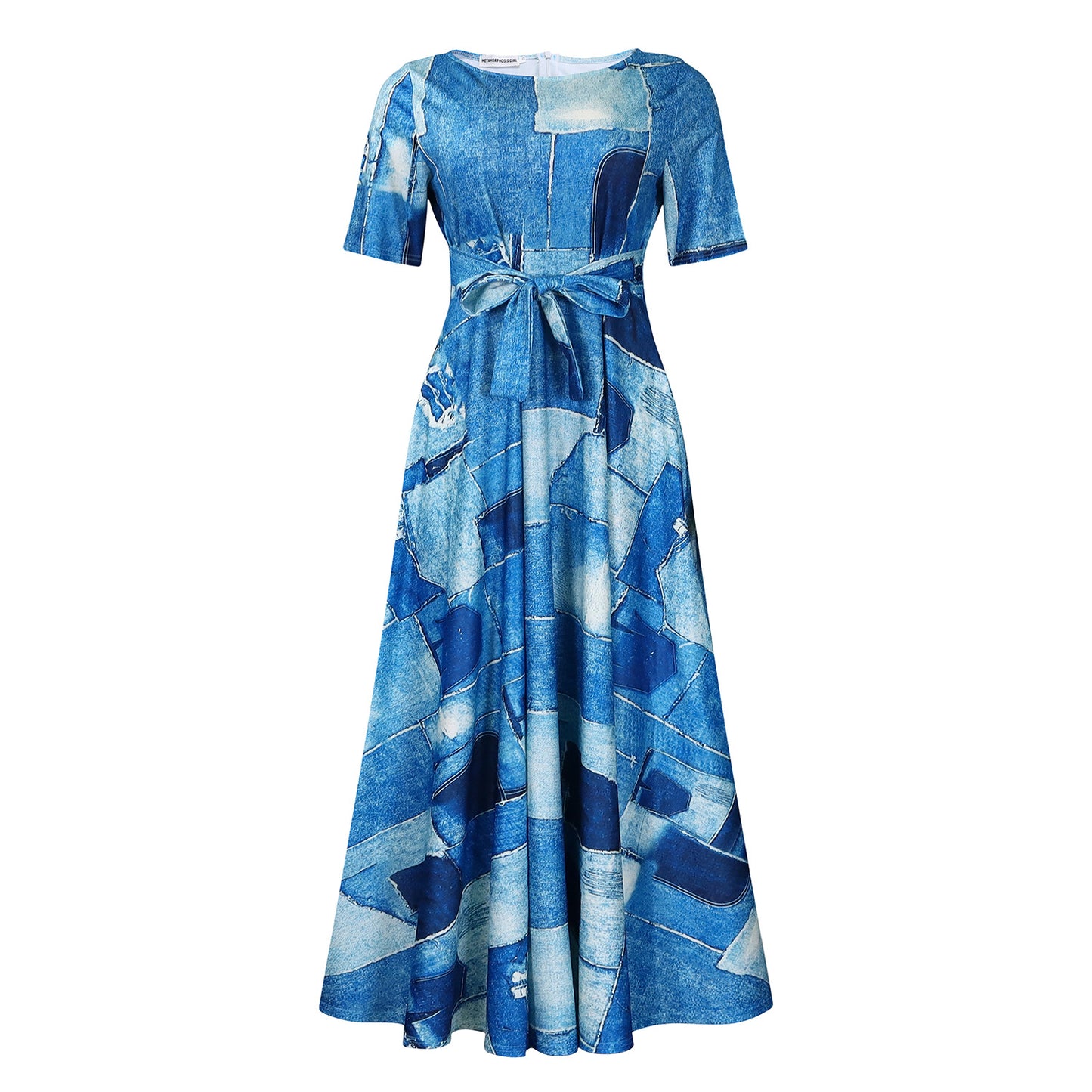 Women's Fashion Elegant Tied African Sleeve Large Dress