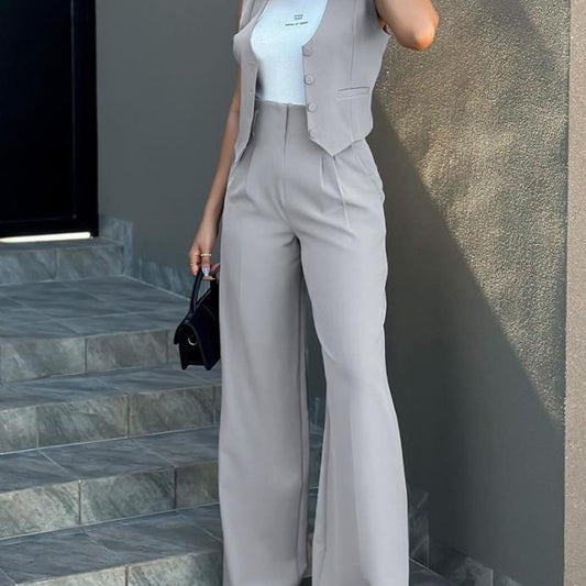 Attractive Pretty Fashion Wide Leg Casual Suits