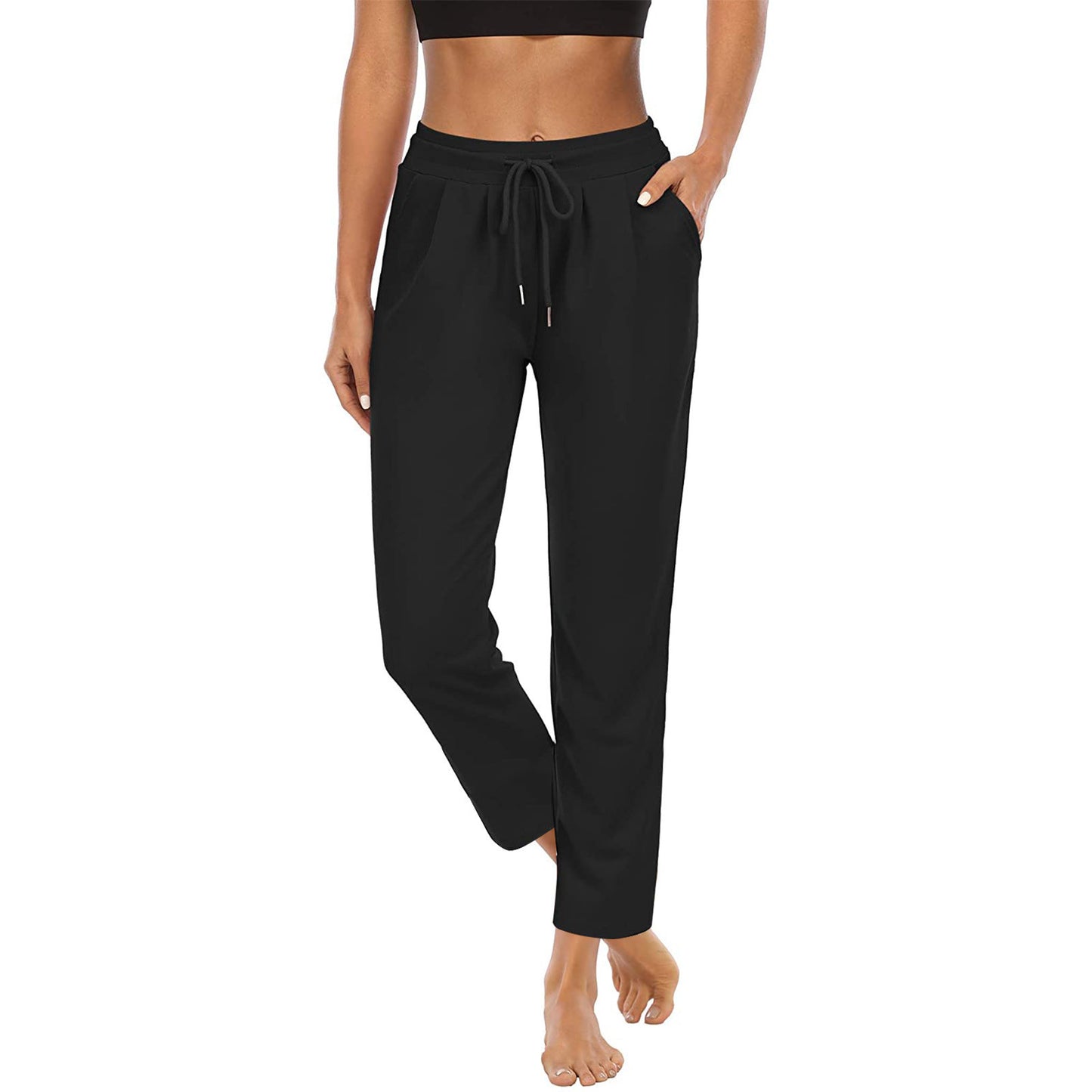 Women's Pocket High Sports Fitness Yoga Leisure Pants