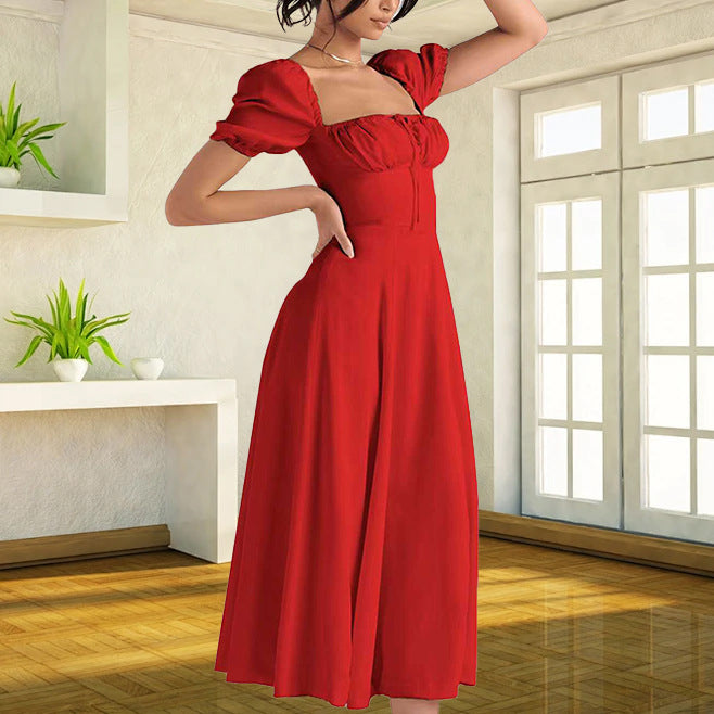Women's Fresh Floral Split Sling Dress Dresses