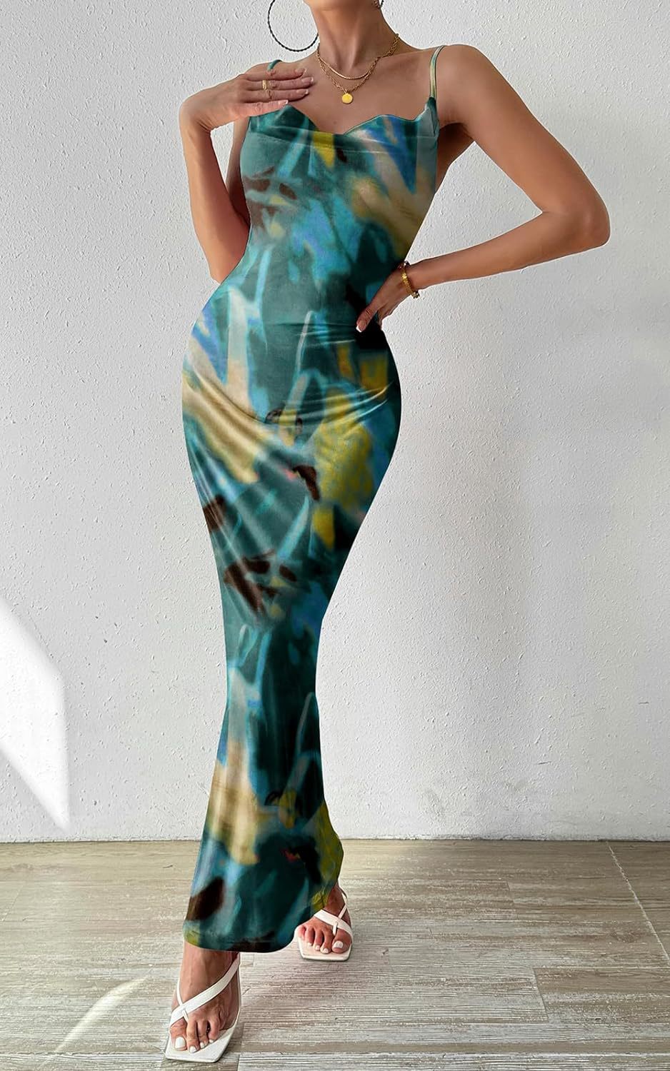 Women's Floral Spaghetti Strap Sleeveless Printing Slip Dresses