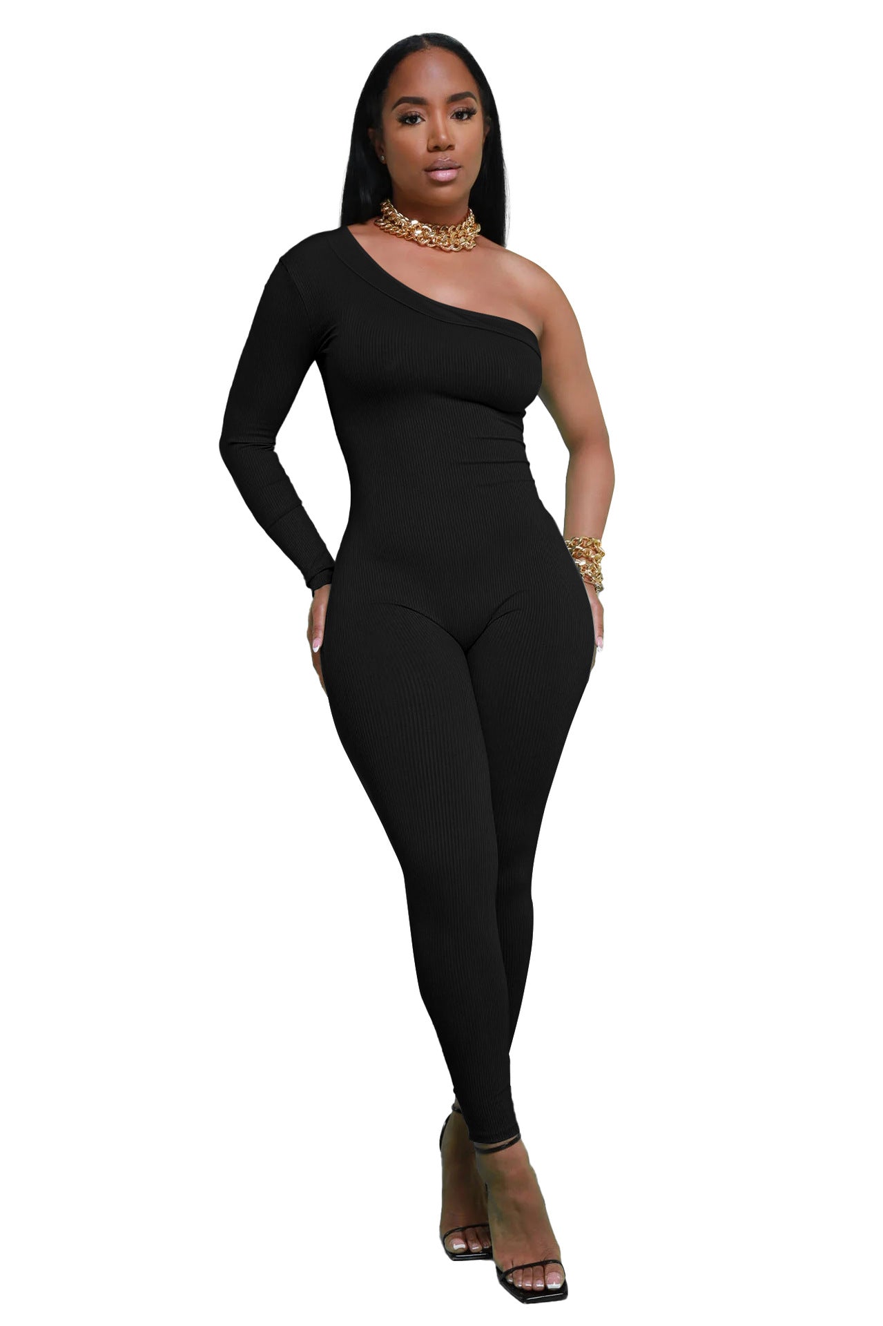 Women's Autumn Oblique Shoulder Comfortable Breathable For Jumpsuits