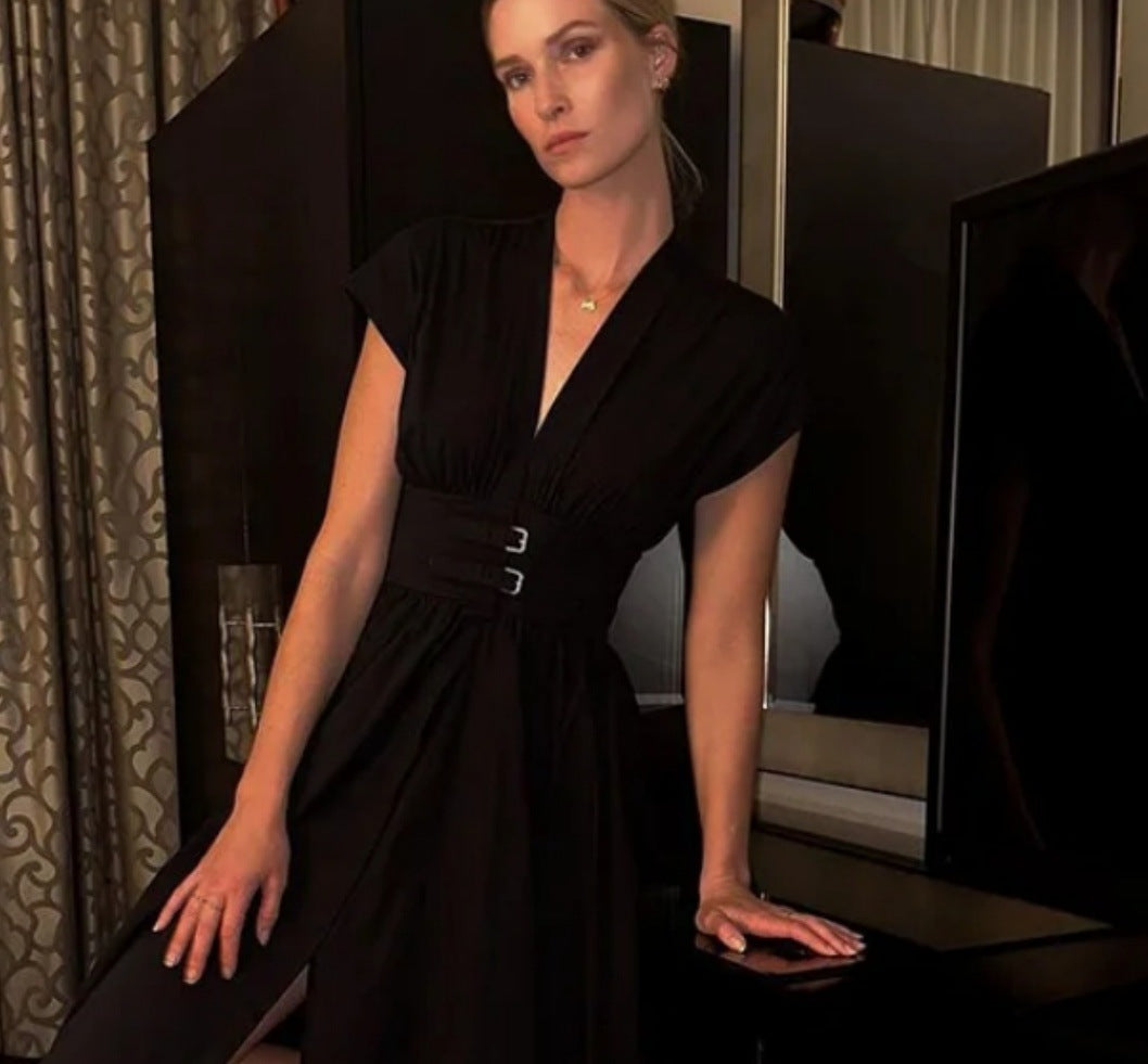 Women's Long Dress Retro Spaghetti Straps Elegant Fashion Dresses