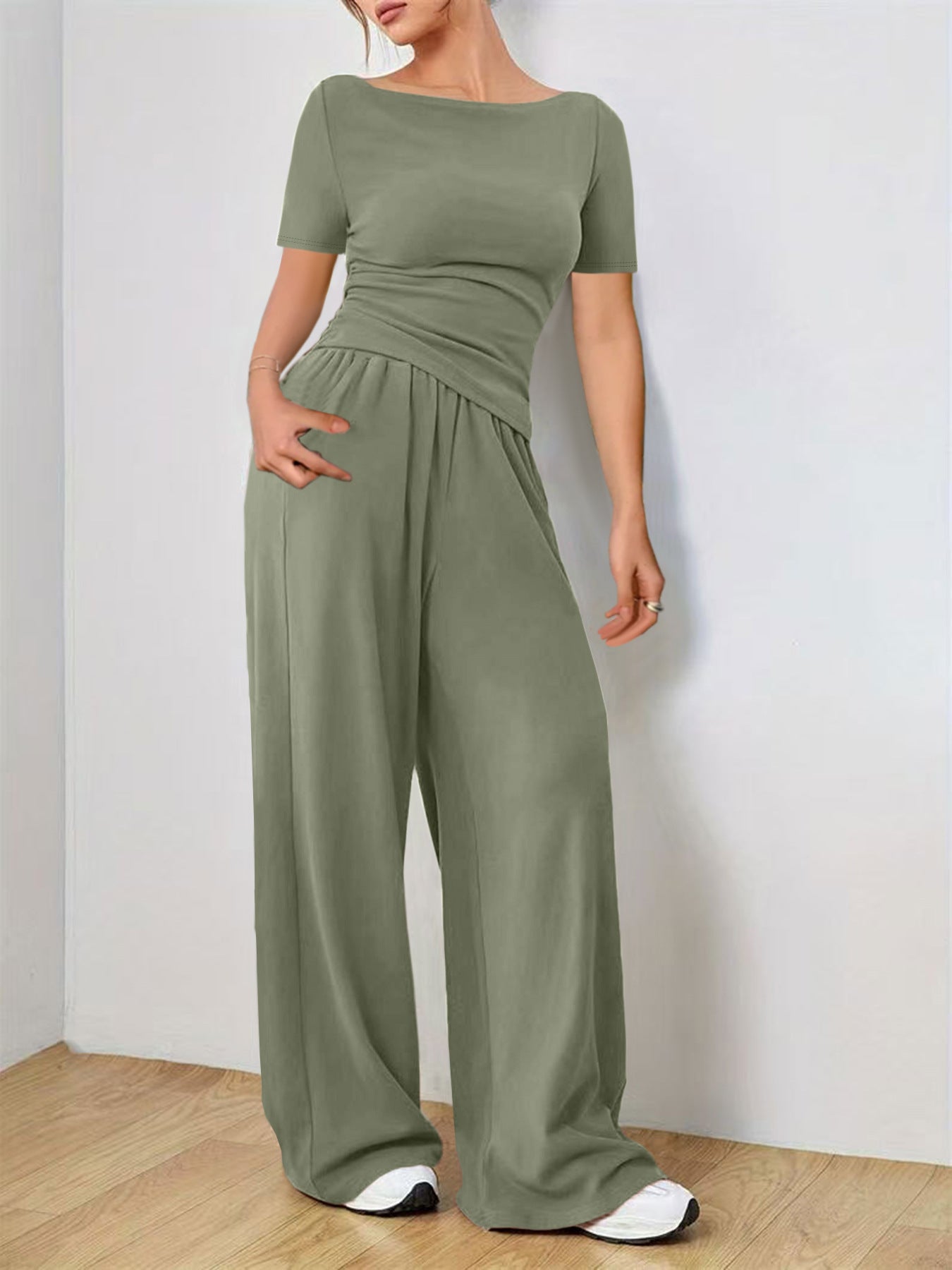 Women's Loose Two-piece Set Soft Glutinous Style Cover Suits