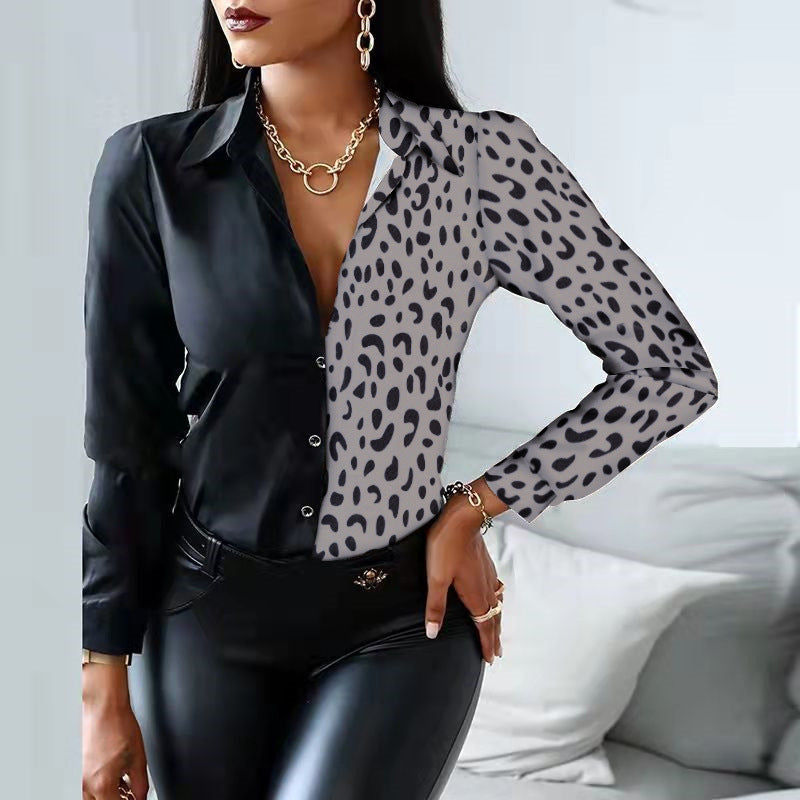 Women's Autumn Printed Long Sleeve Shirt Blouses