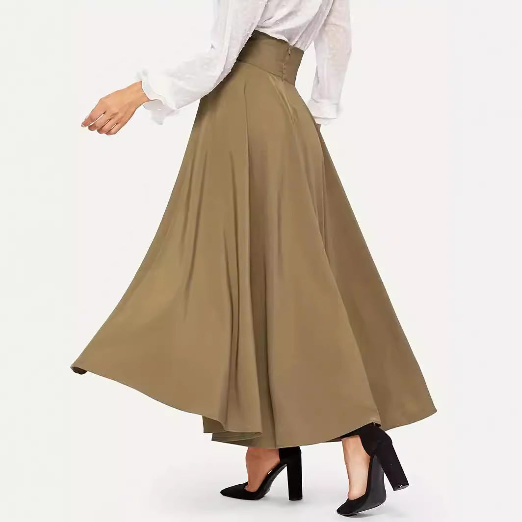 Women's High Waist Slimming Front A- Line Skirts