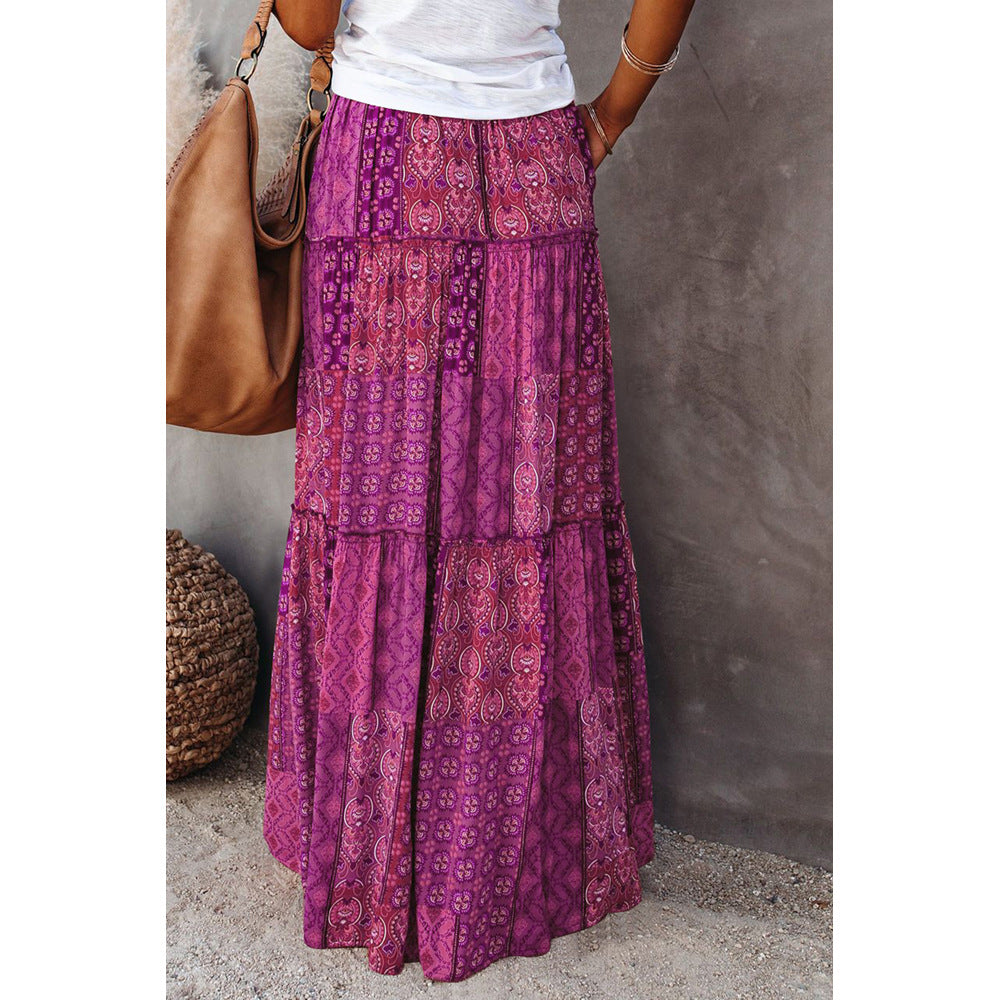 Bohemian Style Loose Casual High Waist Skirts