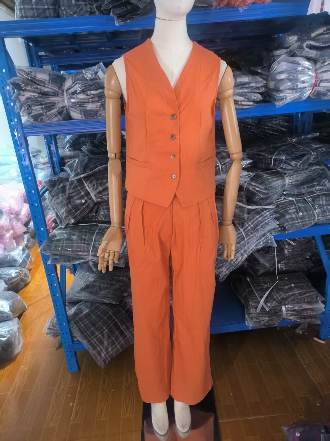 Women's Popular Casual Two-piece Fashion Sleeveless Suits