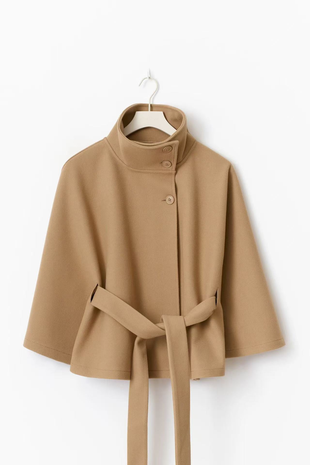 Women's Fashion Loose Lapel Bathrobe Belt Coats