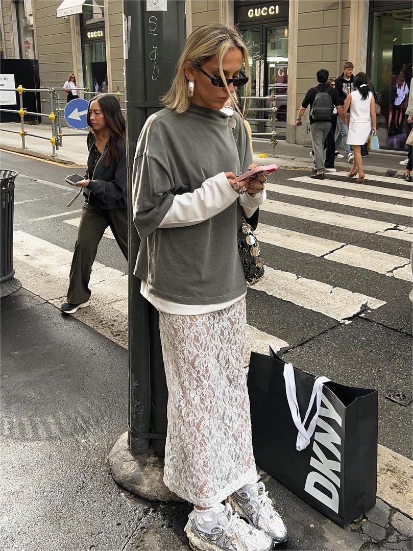 Lace Summer Street Fashion Jacquard Hollow Skirts