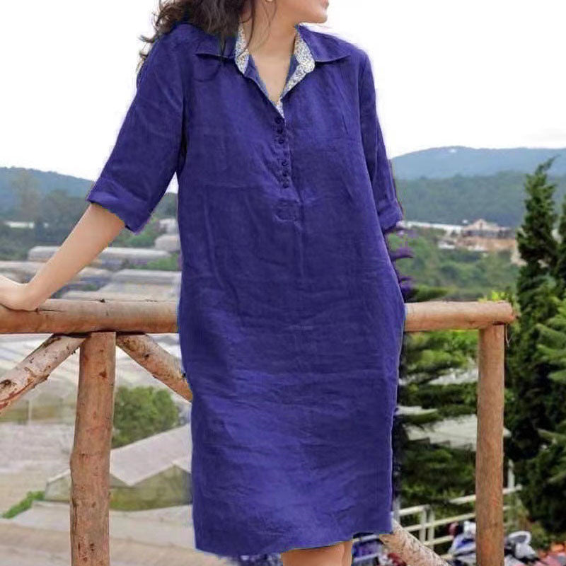 Women's Mom Design Sense Niche Loose Mid-length Dresses
