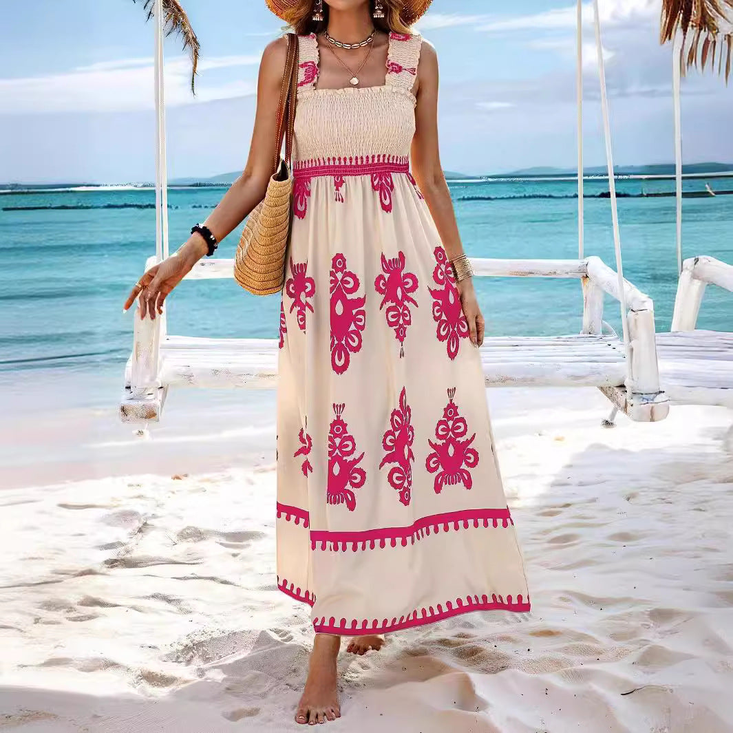Women's Beach Dress Holiday Style Printing Dresses