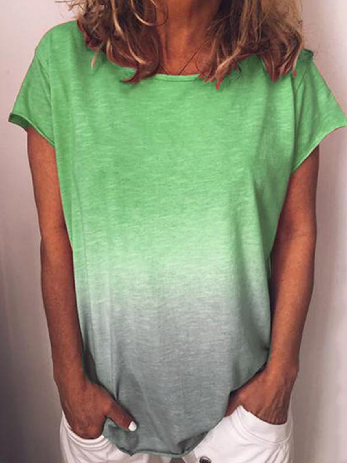 Summer Tide Bottoming Shirt Loose Gradient Blouses