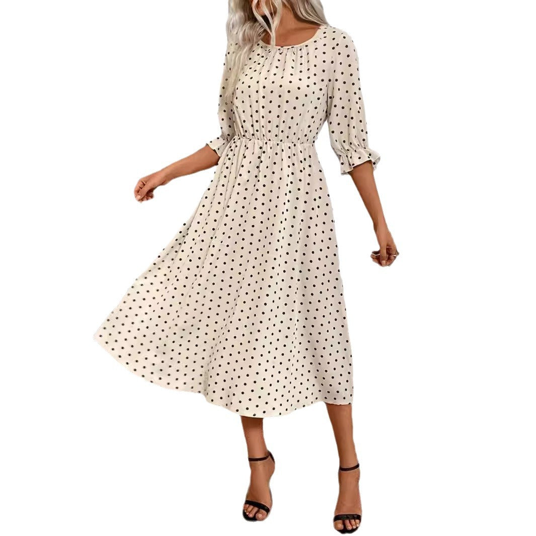 Women's Style Elegant Comfortable Polka Dot Wide Waist Dress