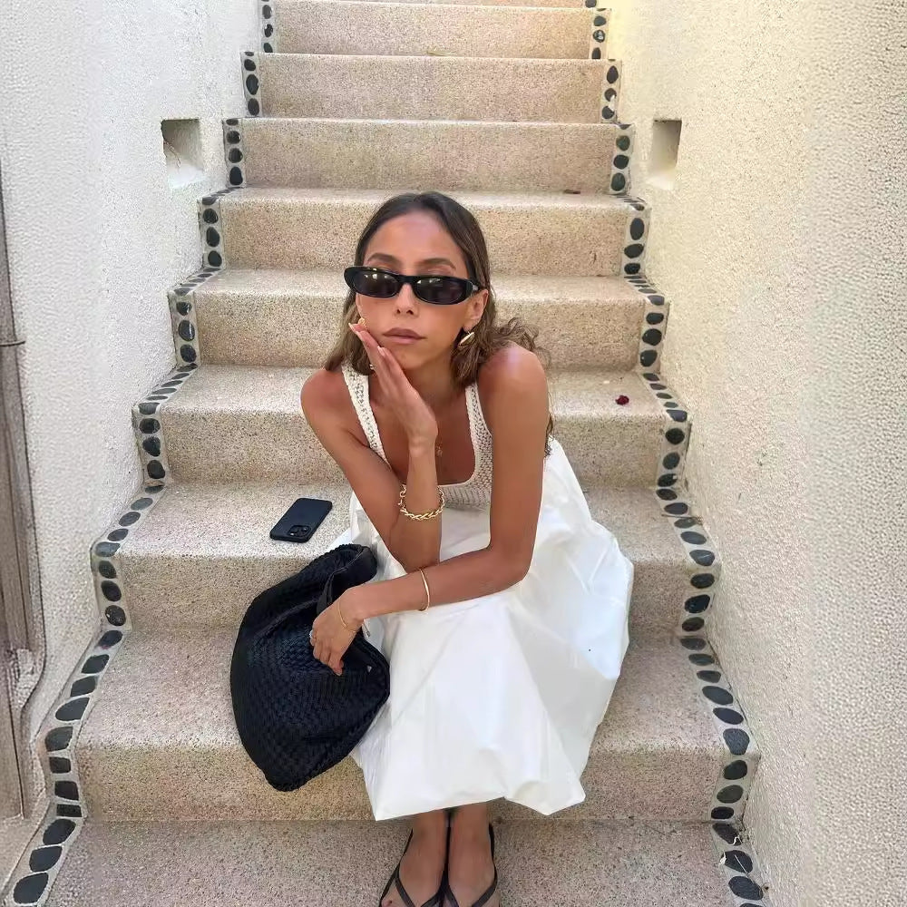 Sweet Stitching Fake Two-piece Slim Temperament Dresses