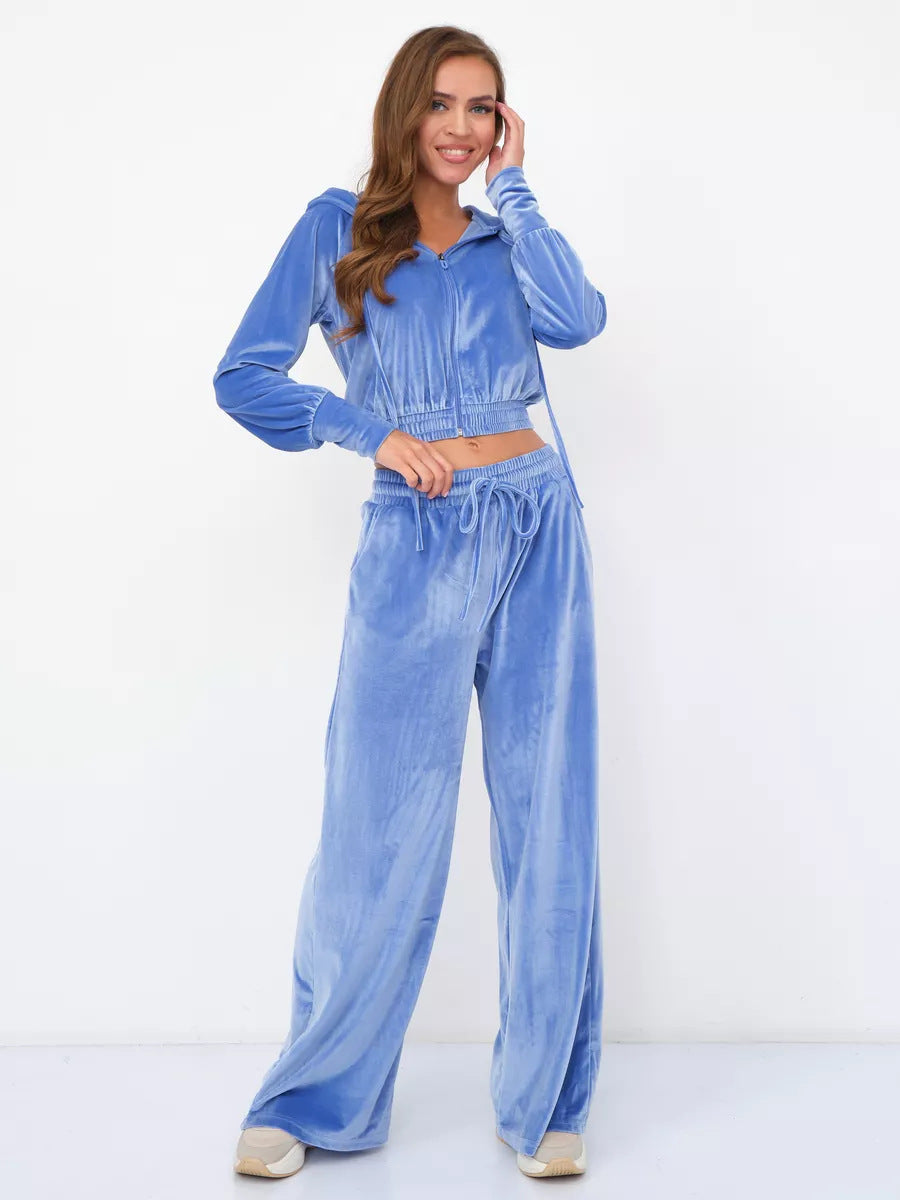 Women's Casual Solid Color Zipper Sier Fox Suits